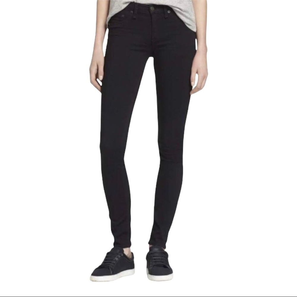 Rag & Bone Black Legging Jeans Midrise Soft Twill